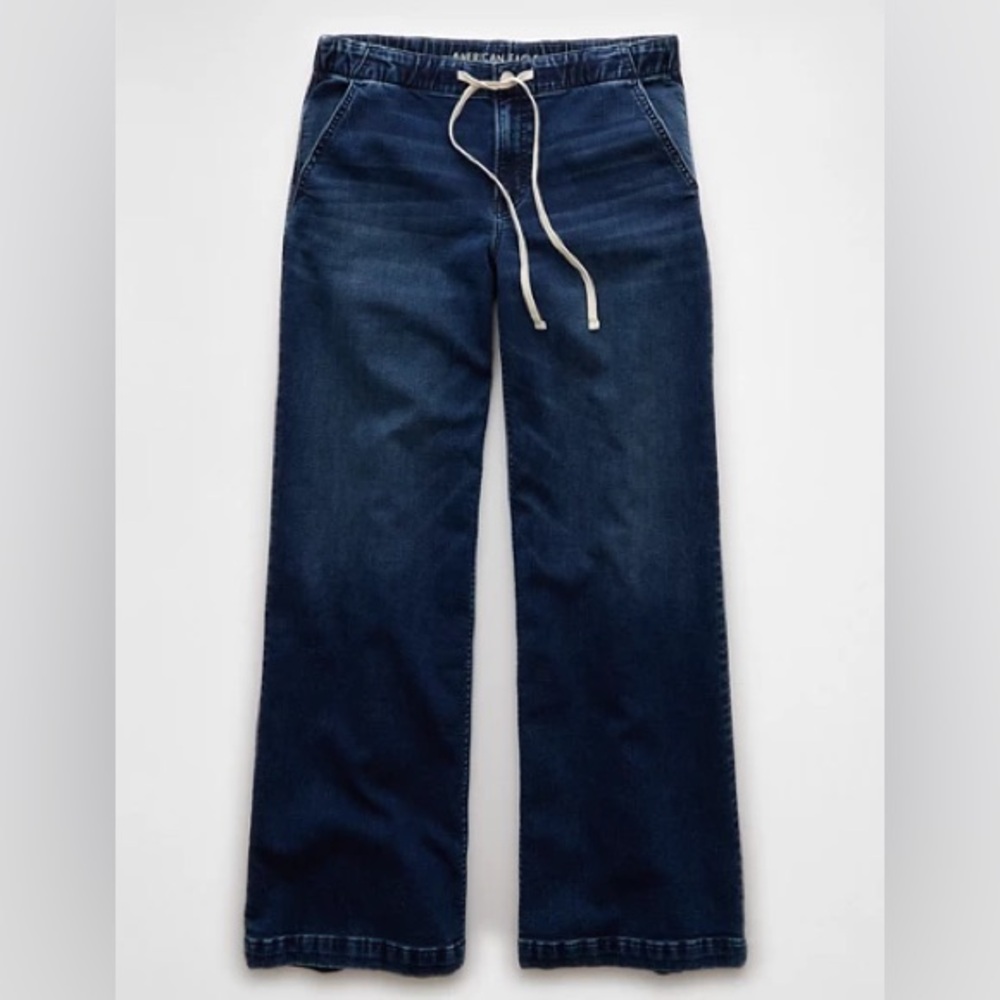 AE Dreamy Drape Cozy Low-Rise Baggy Wide Leg Jean